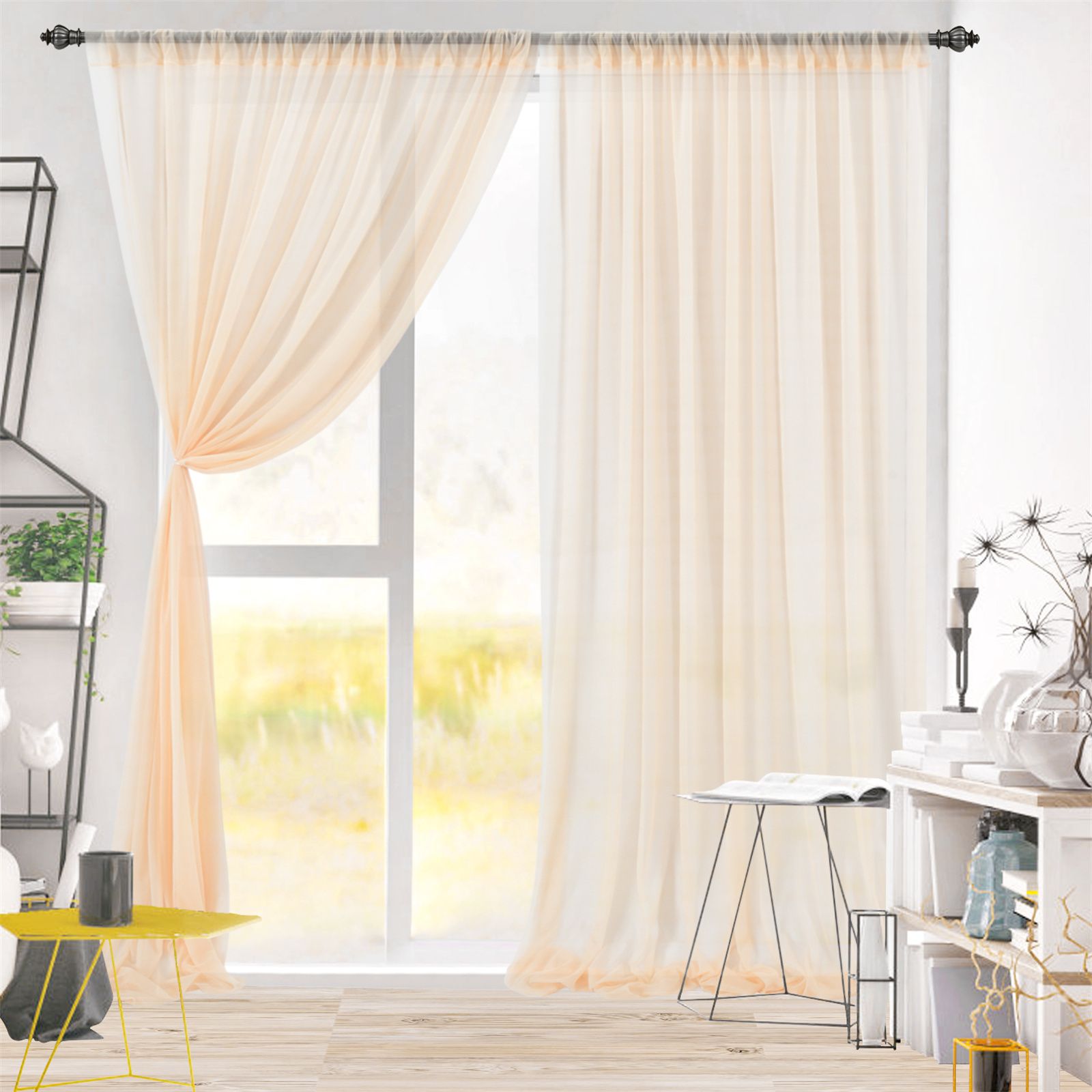 Backdrop Curtain Champagne 1.5x2.15m Yarn Durable Backdrop Drape for Wedding Party V1294-YM0523-220330LD02-4