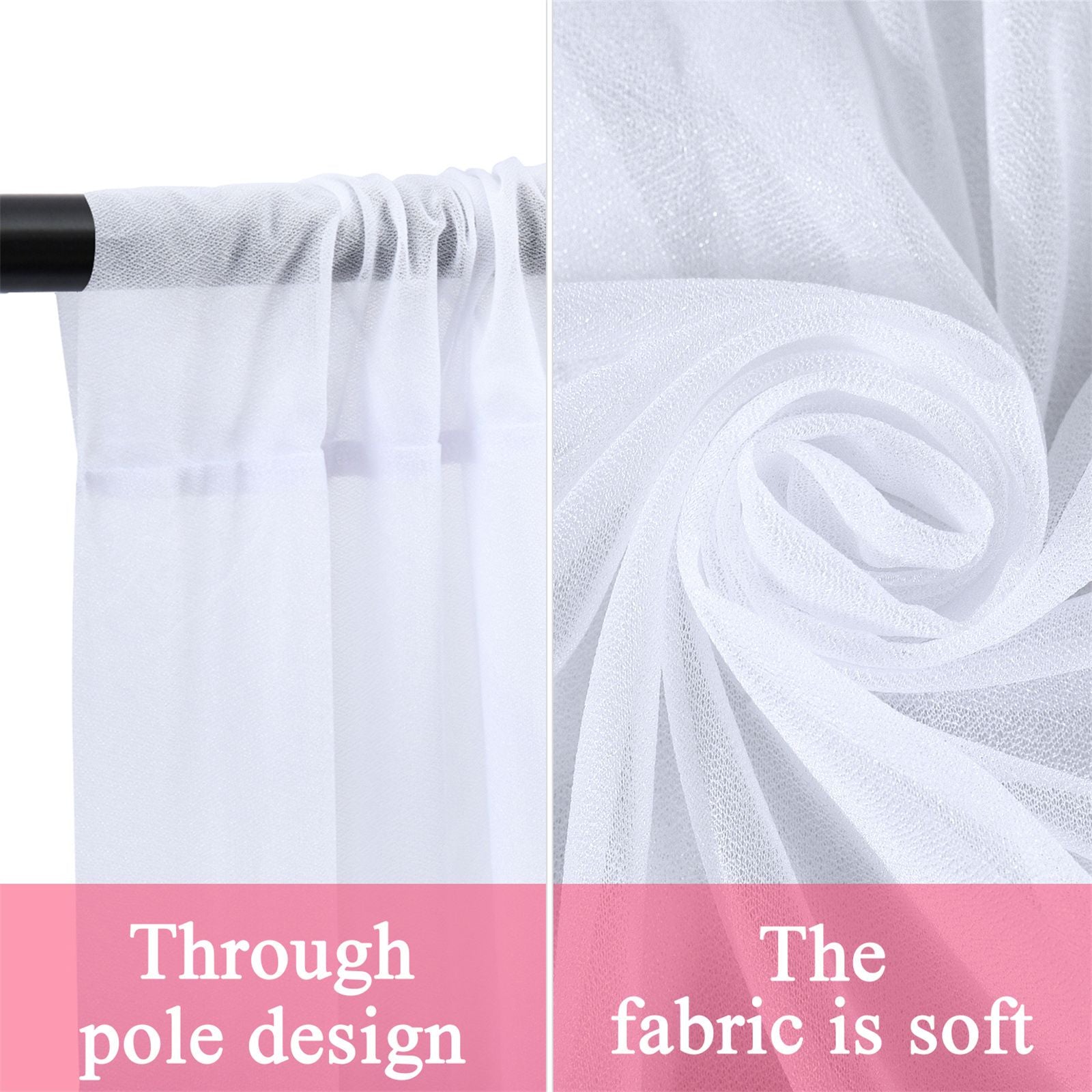 Wedding Arch Draping Fabric Background Decorative Wedding Curtain Wedding Party Props V1294-YM0523-220330LD02-9