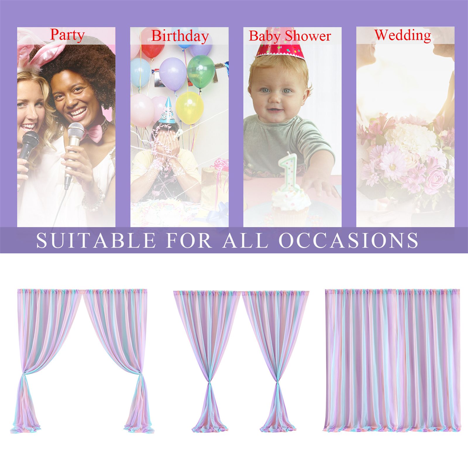 Wedding Arch Draping Fabric Background Decorative Wedding Curtain Wedding Party Props V1294-YM0523-220330LD02-9