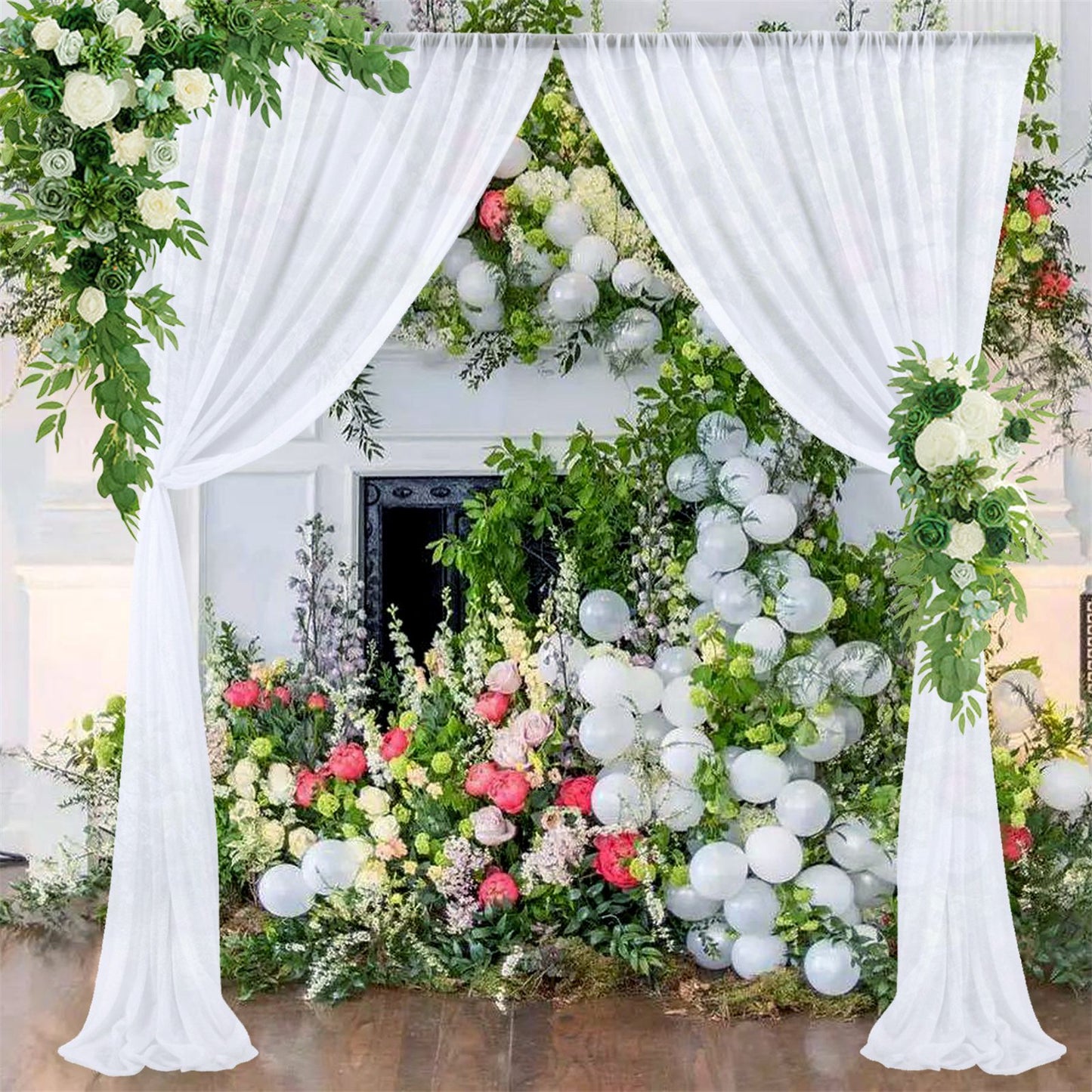 Wedding Arch Draping Fabric Background Decorative Wedding Curtain Wedding Party Props V1294-YM0523-220330LD02-9