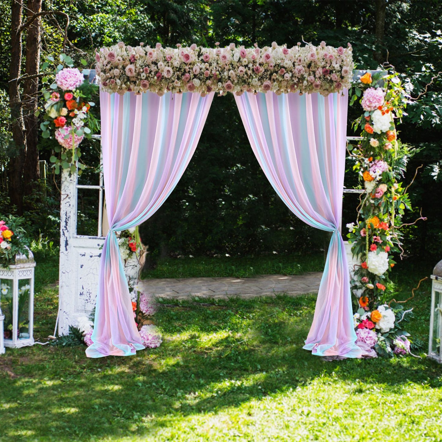 Wedding Arch Draping Fabric Background Decorative Wedding Curtain Wedding Party Props V1294-YM0523-220330LD02-9