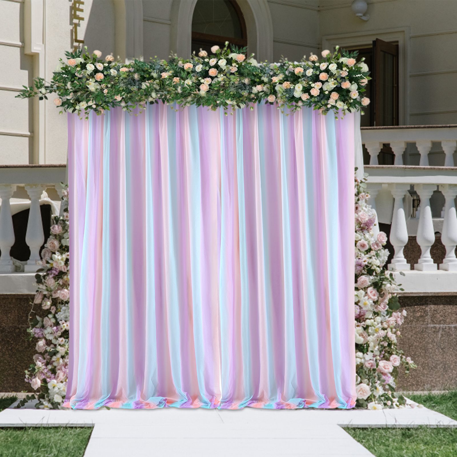Wedding Arch Draping Fabric Background Decorative Wedding Curtain Wedding Party Props V1294-YM0523-220330LD02-9