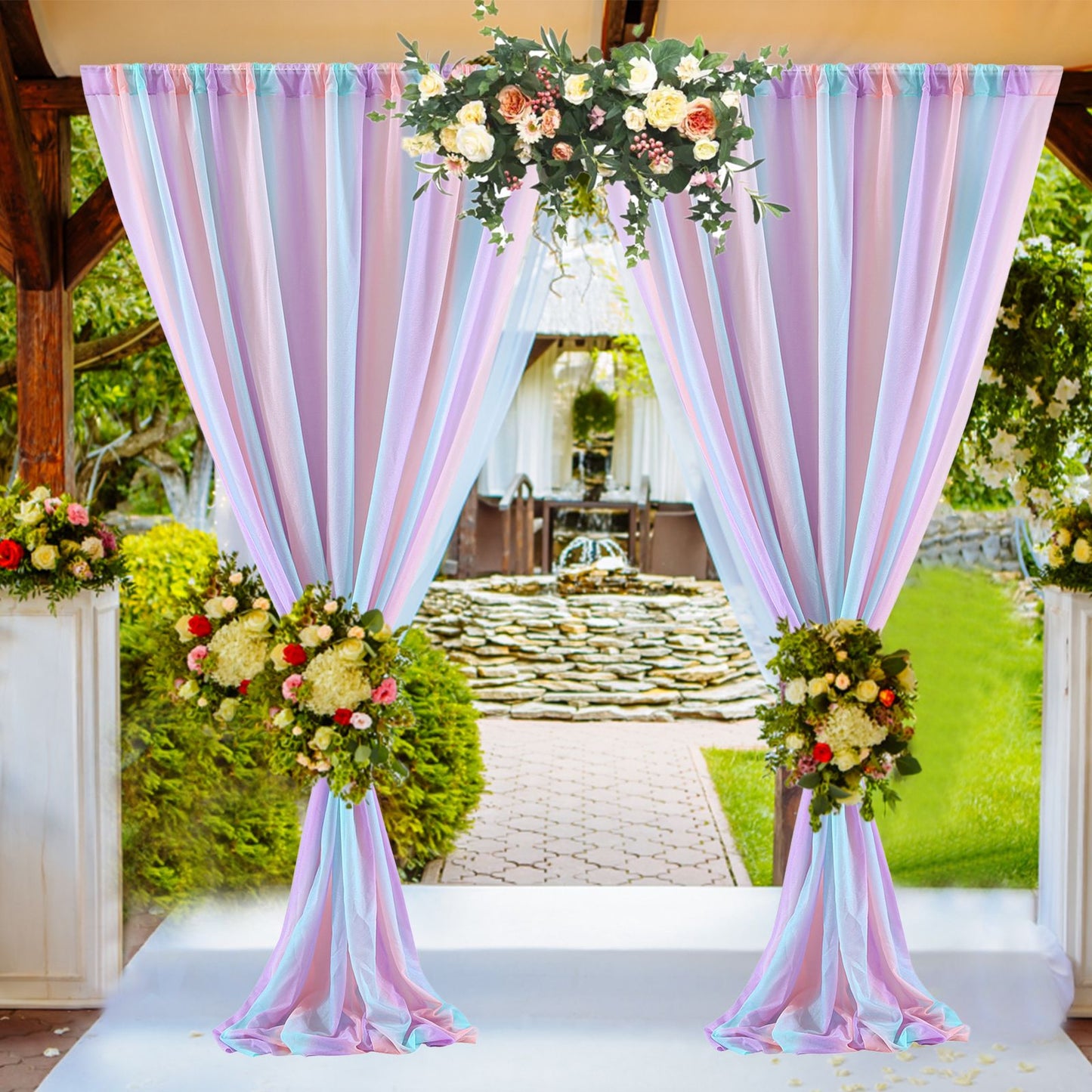 Wedding Arch Draping Fabric Background Decorative Wedding Curtain Wedding Party Props V1294-YM0523-220330LD02-9