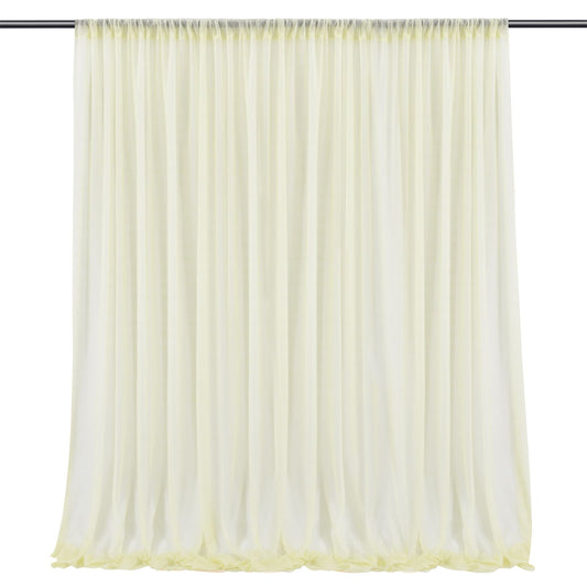 Backdrop Curtain Beige 1.5x2.5m Yarn Durable Backdrop Drape for Wedding Party Photo V1294-YM0523-220330LD04-7