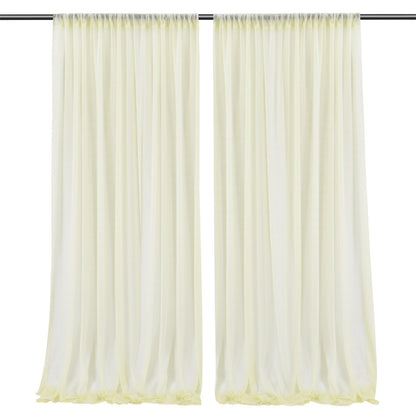 Backdrop Curtain Beige 1.5x2.5m Yarn Durable Backdrop Drape for Wedding Party Photo V1294-YM0523-220330LD04-7