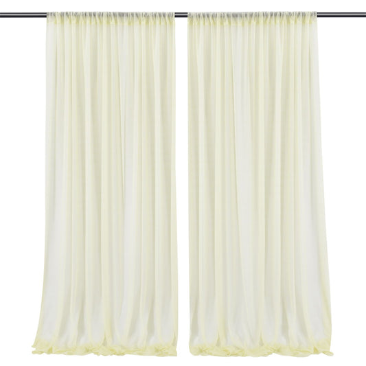 Backdrop Curtain Beige 1.5x2.5m Yarn Durable Backdrop Drape for Wedding Party Photo V1294-YM0523-220330LD04-7