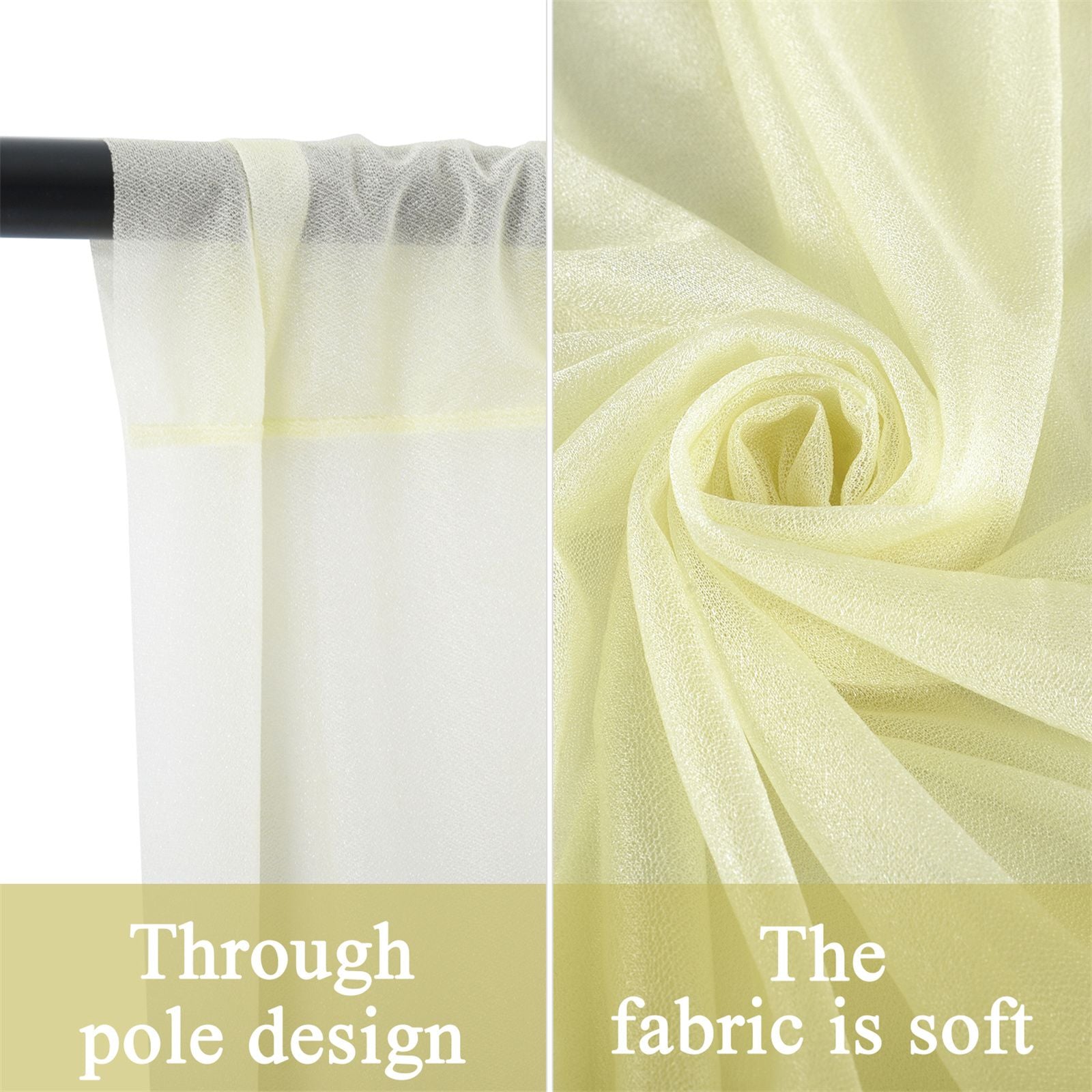 Backdrop Curtain Beige 1.5x2.5m Yarn Durable Backdrop Drape for Wedding Party Photo V1294-YM0523-220330LD04-7