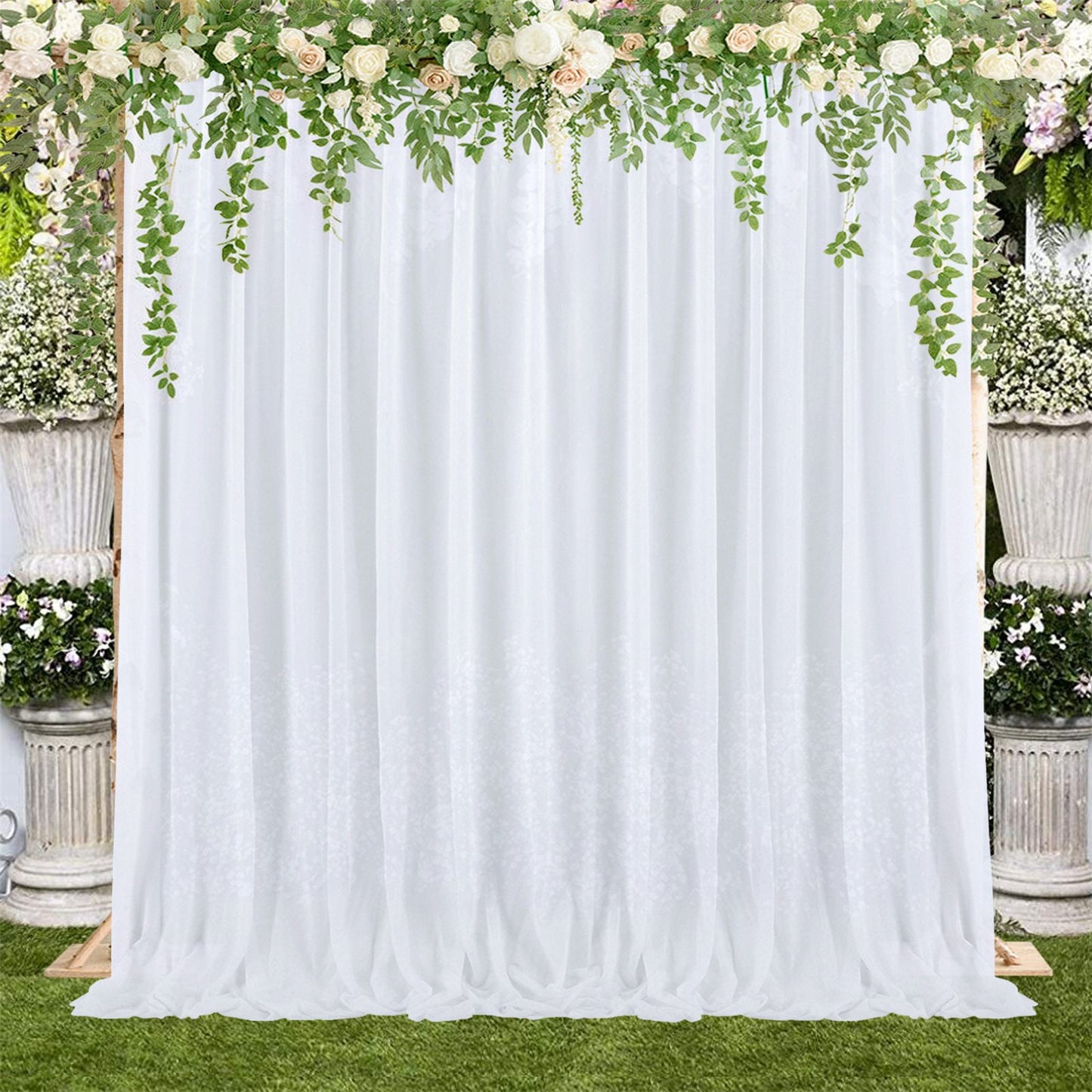 Backdrop Curtain Beige 1.5x2.5m Yarn Durable Backdrop Drape for Wedding Party Photo V1294-YM0523-220330LD04-7