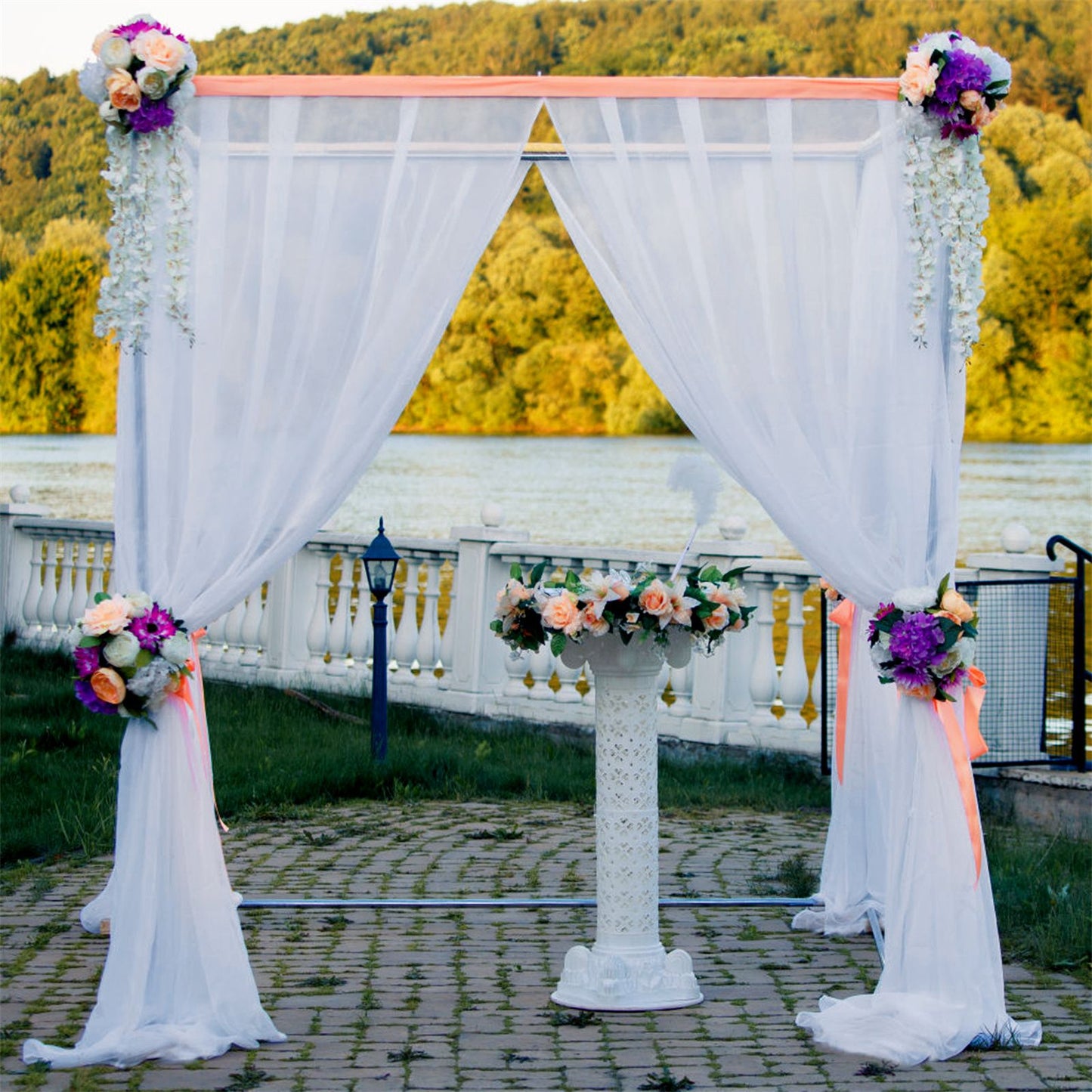 Backdrop Curtain Beige 1.5x2.5m Yarn Durable Backdrop Drape for Wedding Party Photo V1294-YM0523-220330LD04-7