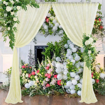 Backdrop Curtain Beige 1.5x2.5m Yarn Durable Backdrop Drape for Wedding Party Photo V1294-YM0523-220330LD04-7
