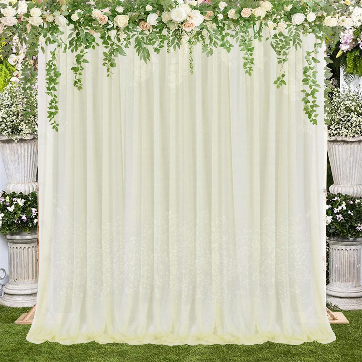 Backdrop Curtain Beige 1.5x2.5m Yarn Durable Backdrop Drape for Wedding Party Photo V1294-YM0523-220330LD04-7
