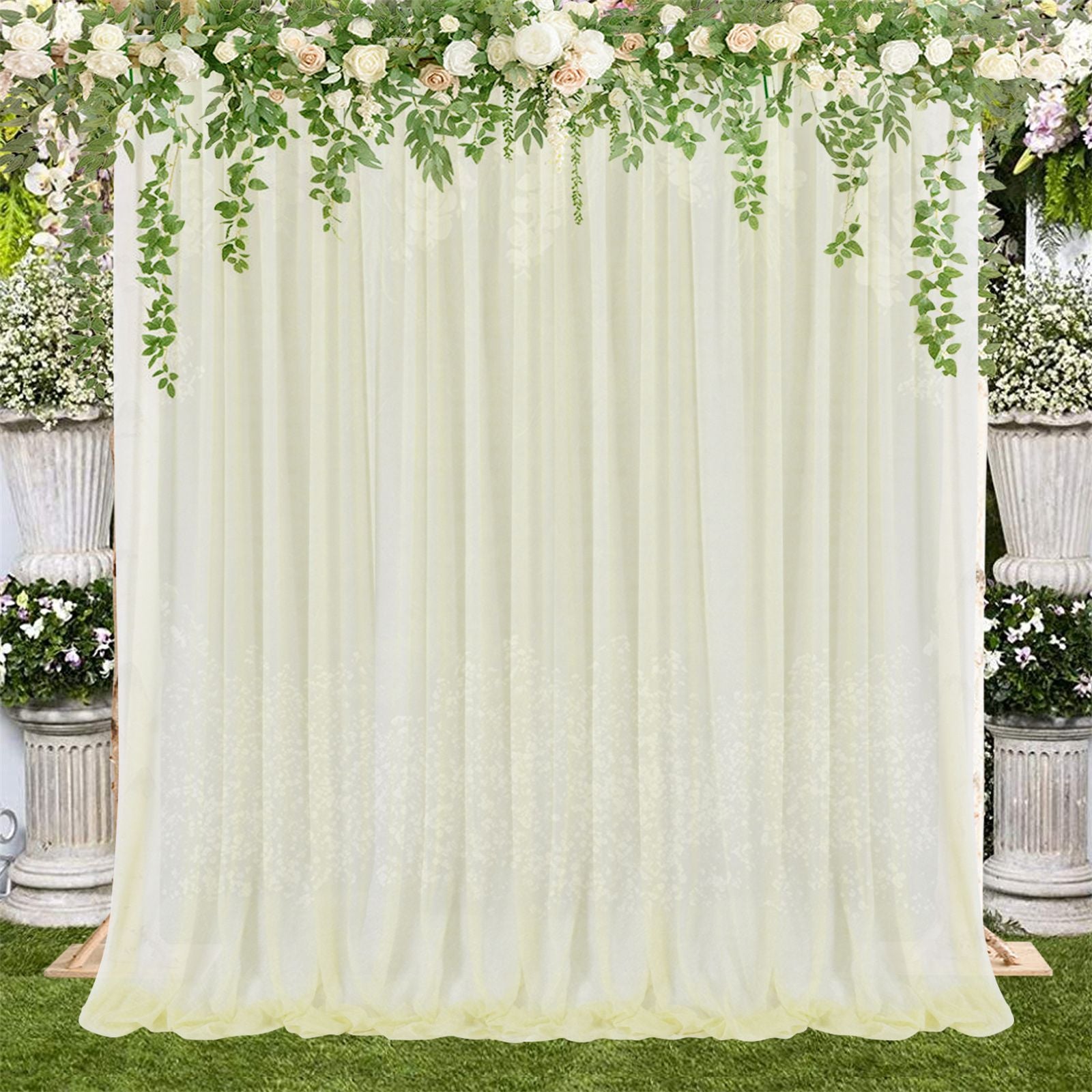 Backdrop Curtain Beige 1.5x2.5m Yarn Durable Backdrop Drape for Wedding Party Photo V1294-YM0523-220330LD04-7