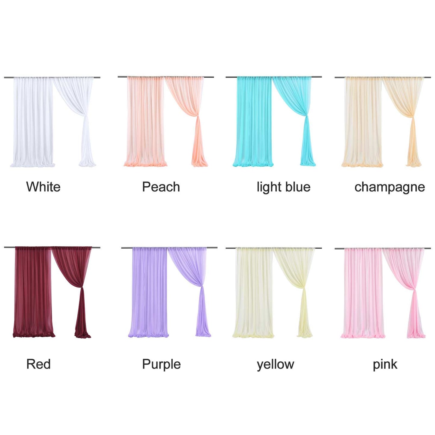 Backdrop Curtain Beige 1.5x2.5m Yarn Durable Backdrop Drape for Wedding Party Photo V1294-YM0523-220330LD04-7
