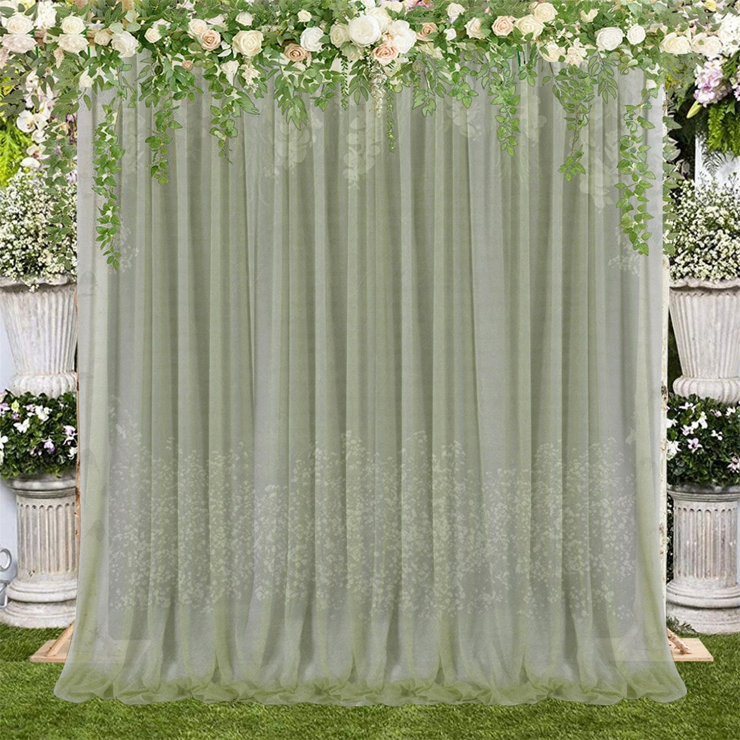 1 Pcs Wedding Party Props Veil Background Decoration Background Cloth V1294-YM0523-220330LD0511