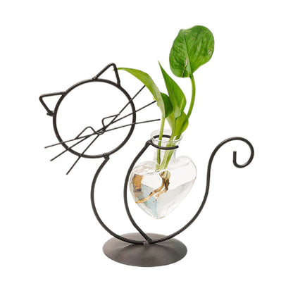 Simple Cat Iron Flower Ware Hydroponic Flower Arrangement Vase V1294-YM0523-220331WD01-1