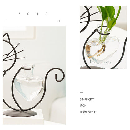 Simple Cat Iron Flower Ware Hydroponic Flower Arrangement Vase V1294-YM0523-220331WD01-3
