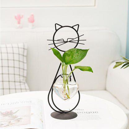 Simple Cat Iron Flower Ware Hydroponic Flower Arrangement Vase V1294-YM0523-220331WD01-3