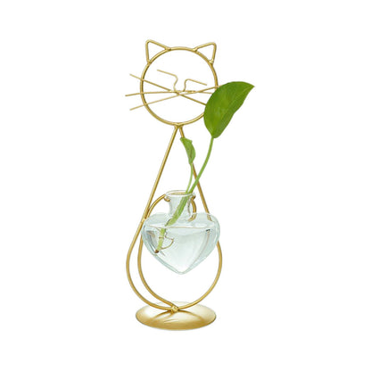Simple Cat Iron Flower Ware Hydroponic Flower Arrangement Vase V1294-YM0523-220331WD01-4