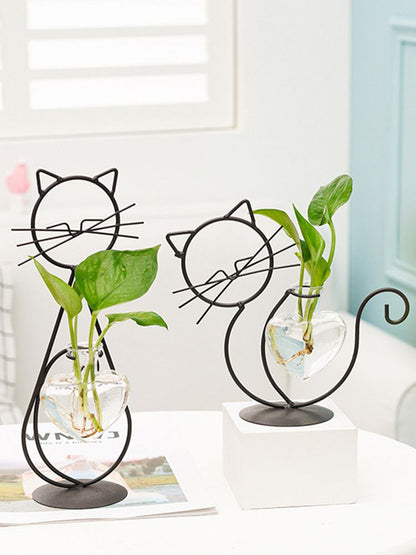 Simple Cat Iron Flower Ware Hydroponic Flower Arrangement Vase V1294-YM0523-220331WD01-4