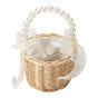 Wedding Ceremony Ring Pillow Flower Basket Portable Burlap Bowknot Vintage Wedding Basket V1294-YM0523-220331XY01-2