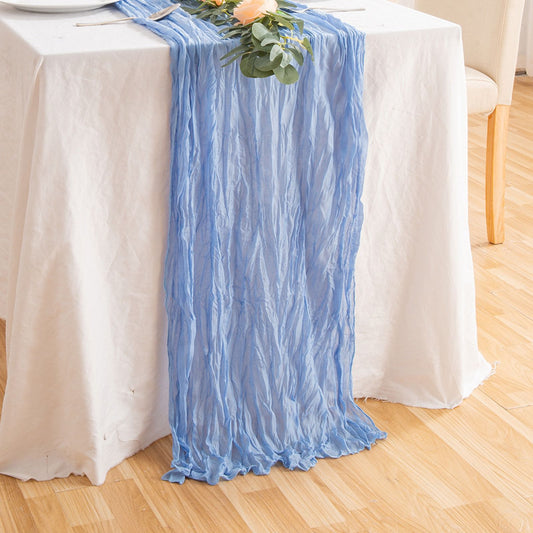 Pleated Cheese Cloth Table Flag Foldable Table Runner for Dining Table V1294-YM0523-220401YF14-5