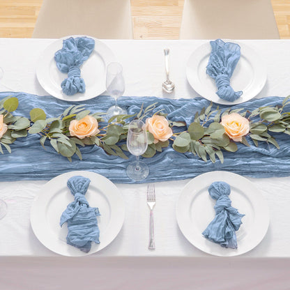 Pleated Cheese Cloth Table Flag Foldable Table Runner for Dining Table V1294-YM0523-220401YF14-5