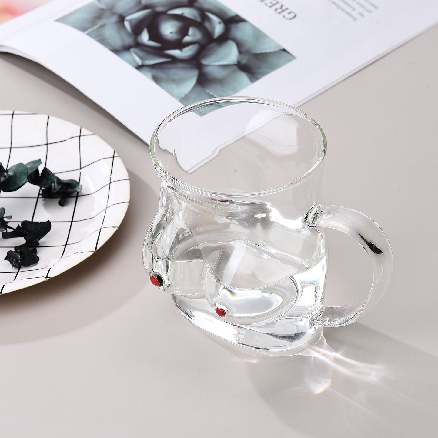 Glass Coffee Mug 480ml Large Capacity Glass Household Milk Juice Breakfast Cup with Handle V1294-YM0523-220406TW05
