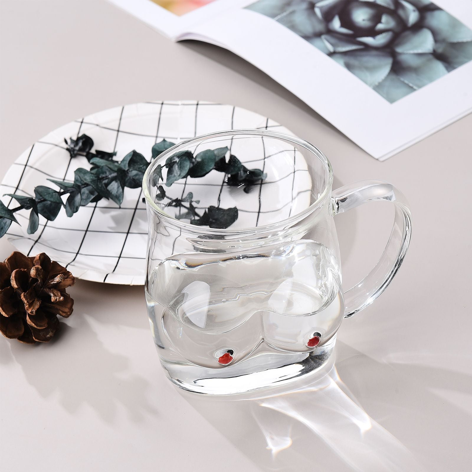 Glass Coffee Mug 480ml Large Capacity Glass Household Milk Juice Breakfast Cup with Handle V1294-YM0523-220406TW05