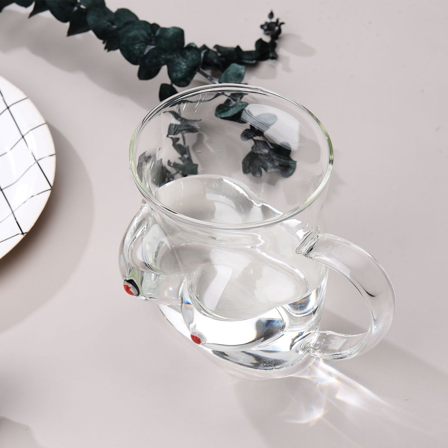 Glass Coffee Mug 480ml Large Capacity Glass Household Milk Juice Breakfast Cup with Handle V1294-YM0523-220406TW05
