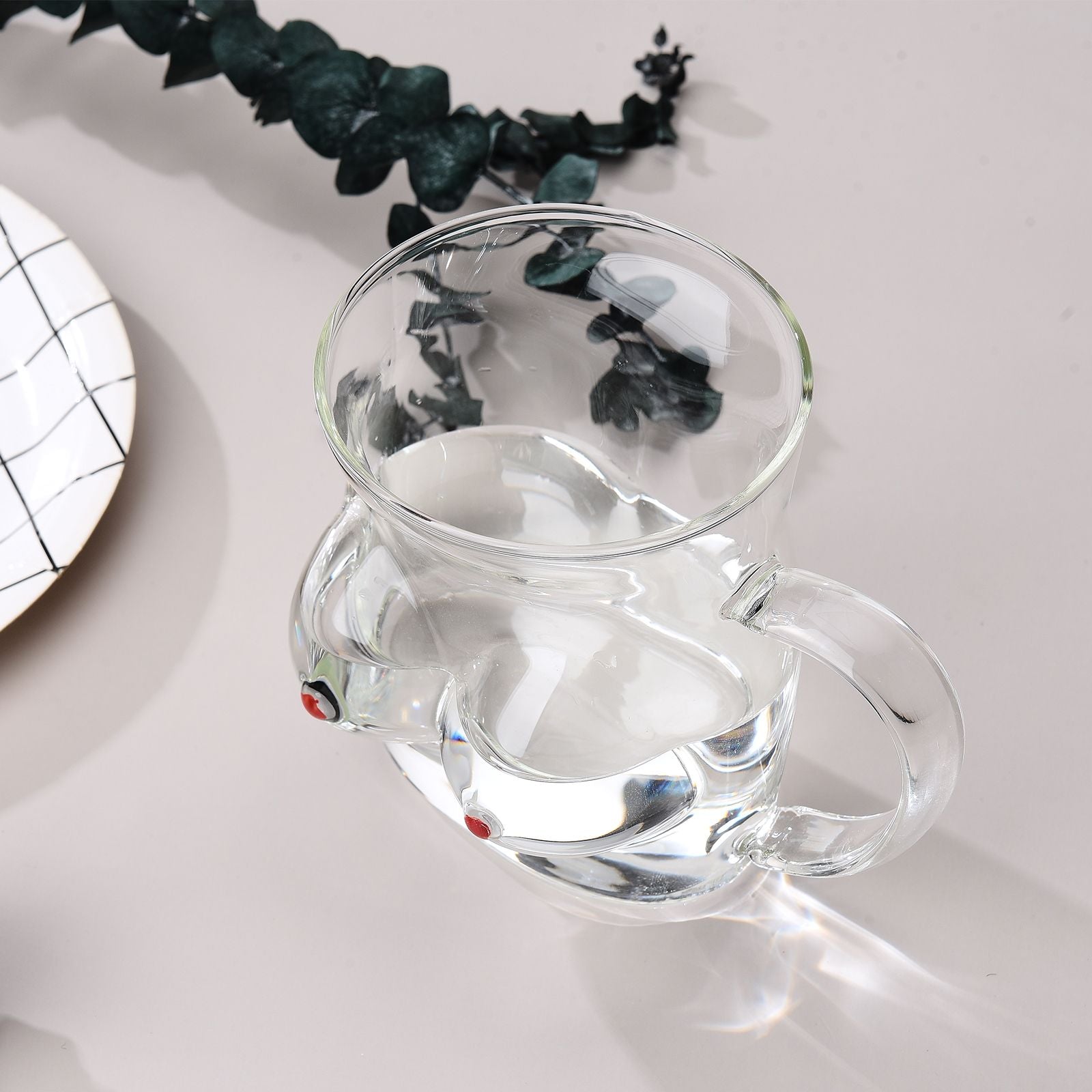 Glass Coffee Mug 480ml Large Capacity Glass Household Milk Juice Breakfast Cup with Handle V1294-YM0523-220406TW05