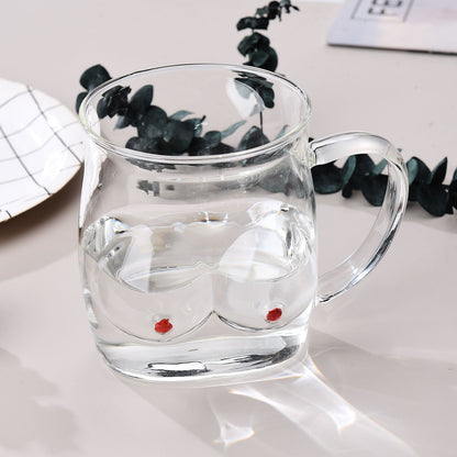 Glass Coffee Mug 480ml Large Capacity Glass Household Milk Juice Breakfast Cup with Handle V1294-YM0523-220406TW05