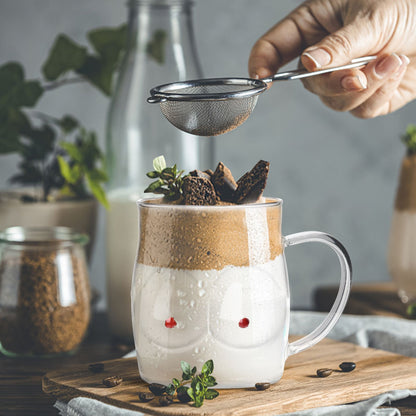 Glass Coffee Mug 480ml Large Capacity Glass Household Milk Juice Breakfast Cup with Handle V1294-YM0523-220406TW05