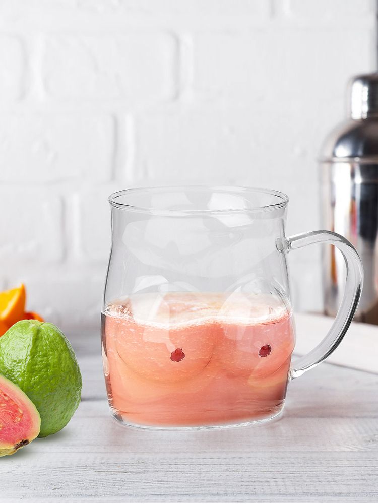 Glass Coffee Mug 480ml Large Capacity Glass Household Milk Juice Breakfast Cup with Handle V1294-YM0523-220406TW05