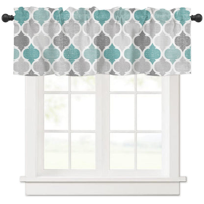 Window Top Curtain Fashion Printing Light Blocking Valance Short Curtain for Home Use 137x45cm V1294-YM0523-220409CY16-2