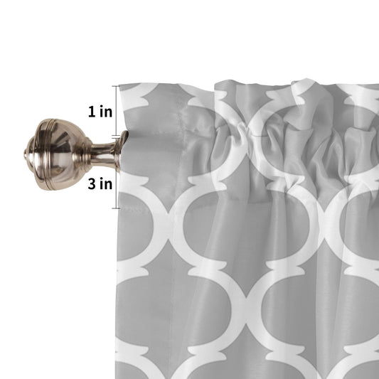 Window Top Curtain Fashion Printing Light Blocking Valance Short Curtain for Home Use 137x45cm V1294-YM0523-220409CY16-2