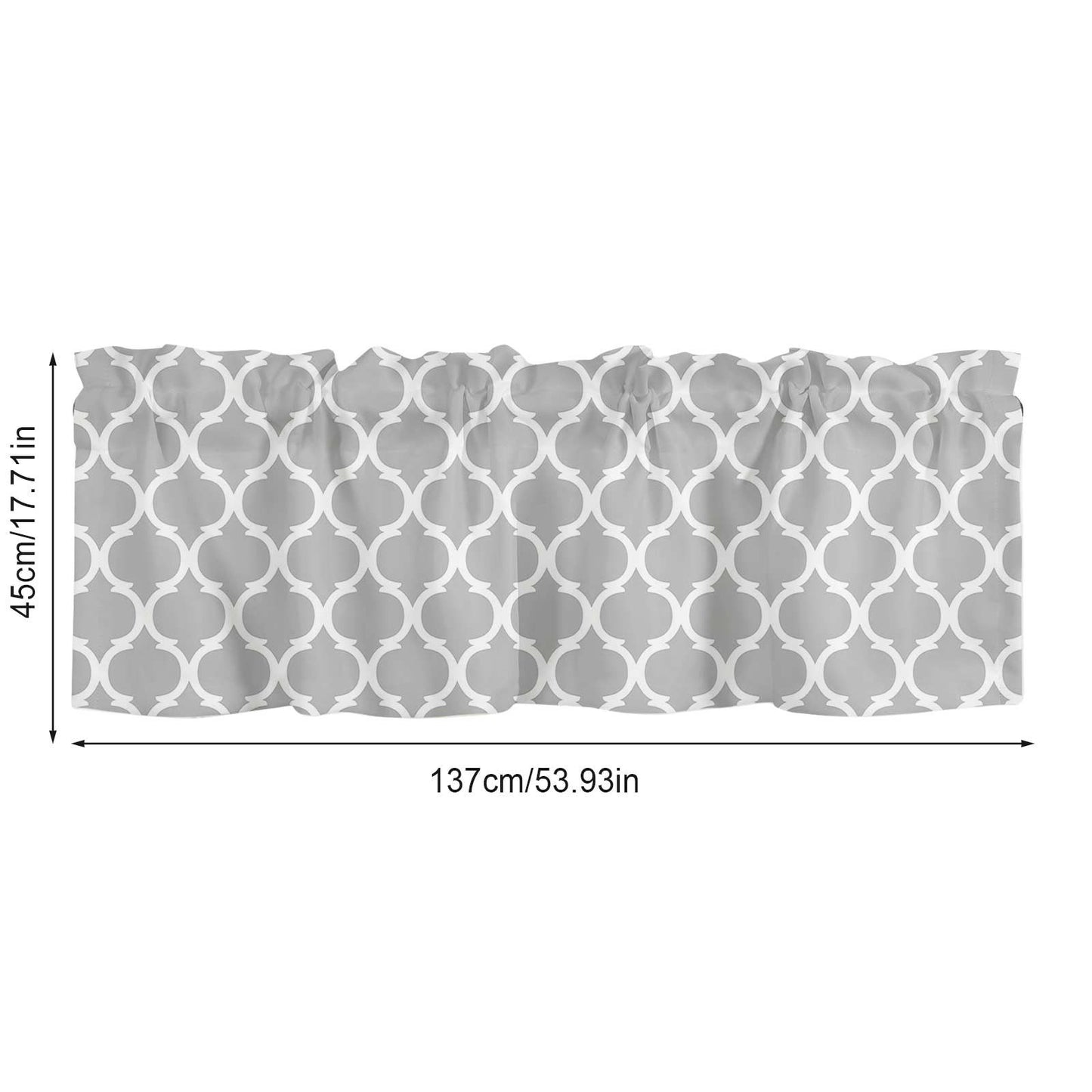Window Top Curtain Fashion Printing Light Blocking Valance Short Curtain for Home Use 137x45cm V1294-YM0523-220409CY16-2