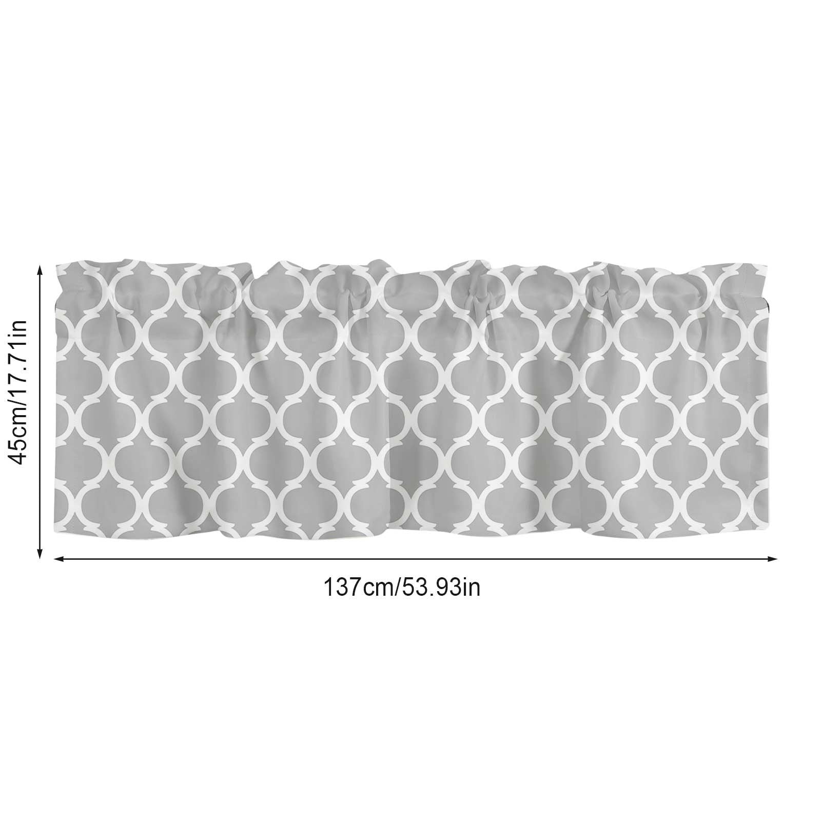 Window Top Curtain Fashion Printing Light Blocking Valance Short Curtain for Home Use 137x45cm V1294-YM0523-220409CY16-2