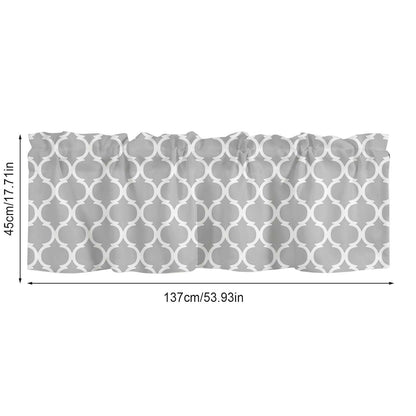 Window Top Curtain Fashion Printing Light Blocking Valance Short Curtain for Home Use 137x45cm V1294-YM0523-220409CY16-2