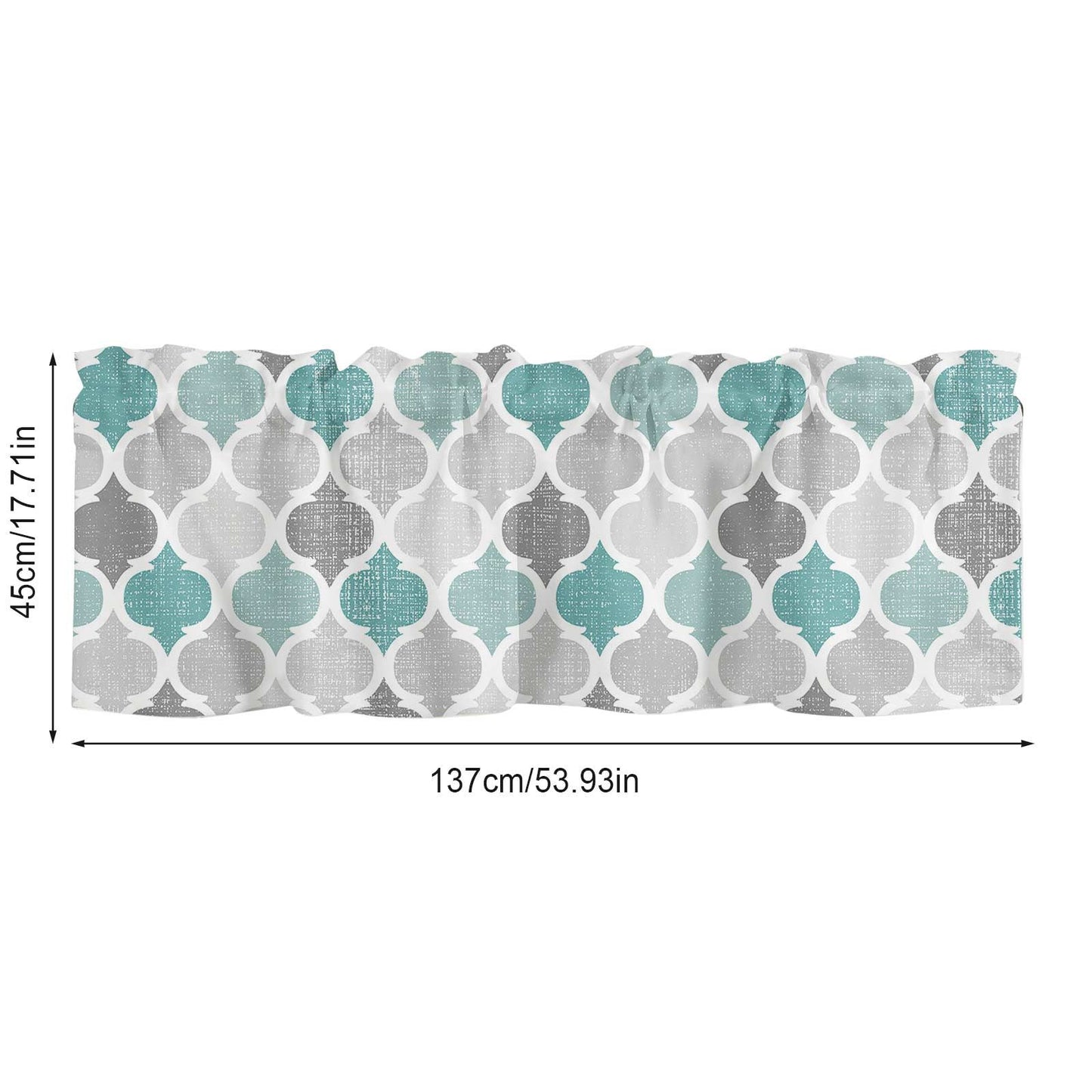 Window Top Curtain Fashion Printing Light Blocking Valance Short Curtain for Home Use 137x45cm V1294-YM0523-220409CY16-2