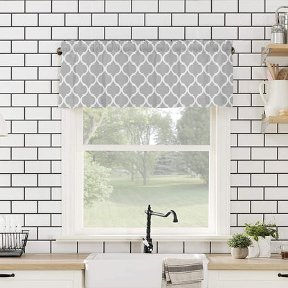 Window Top Curtain Fashion Printing Light Blocking Valance Short Curtain for Home Use 137x45cm V1294-YM0523-220409CY16-2