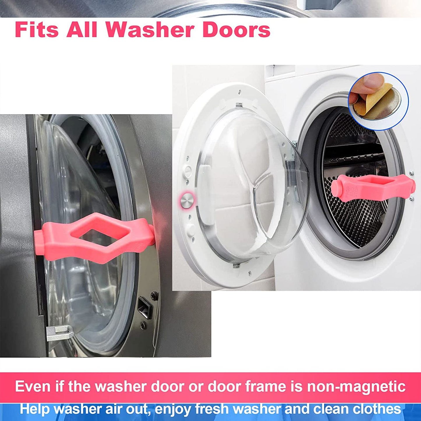 Front Load Washer Door Prop Mouth Shape Strong Magnet Washer Door Stop Prop for Home V1294-YM0523-220411ZH04-2