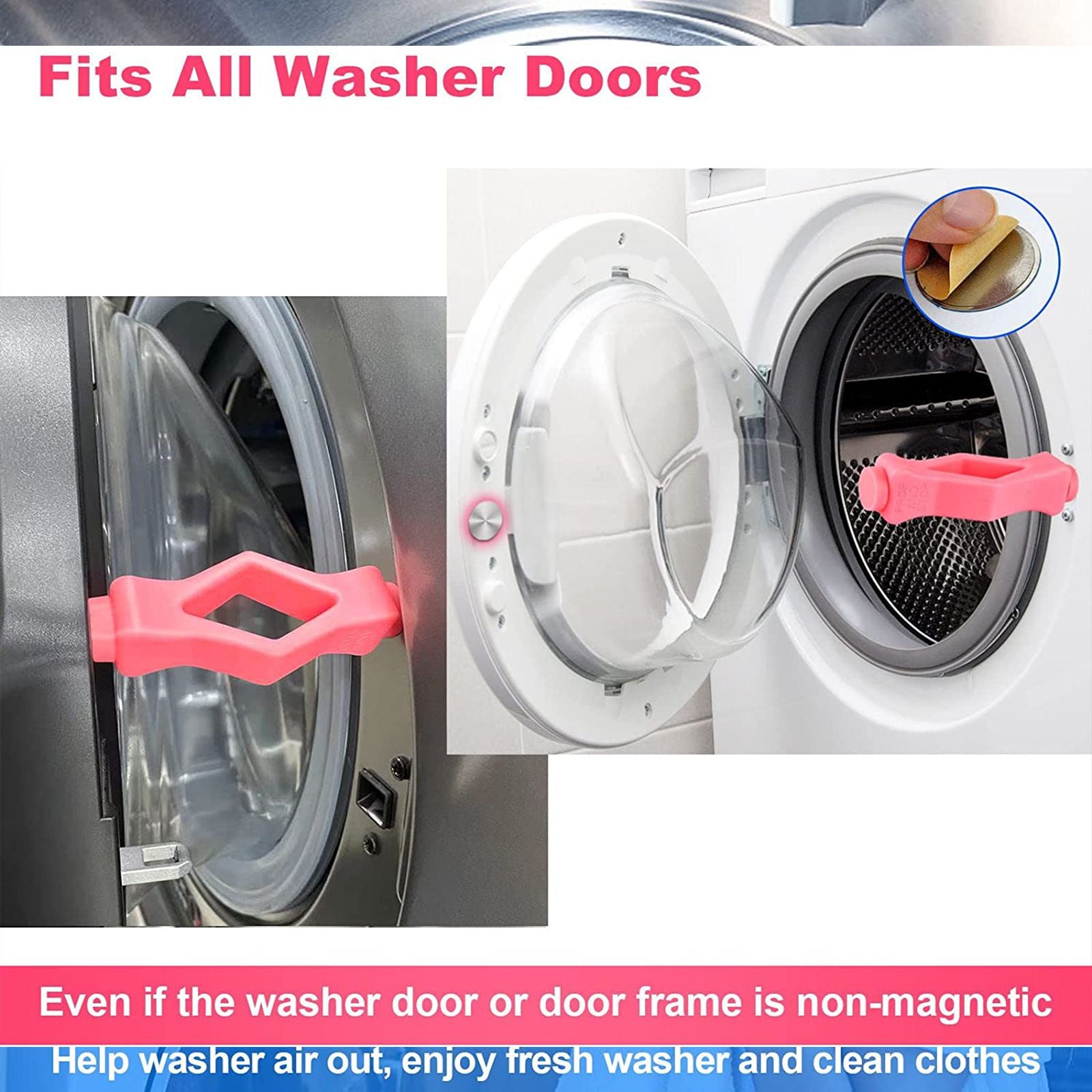 Front Load Washer Door Prop Mouth Shape Strong Magnet Washer Door Stop Prop for Home V1294-YM0523-220411ZH04-2