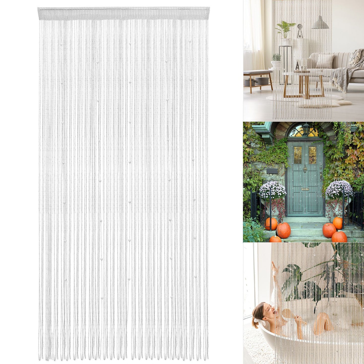 Door Bead Curtain Room Divide Beaded Door String Curtain 1x2m Home Decoration V1294-YM0523-220413TW02-1