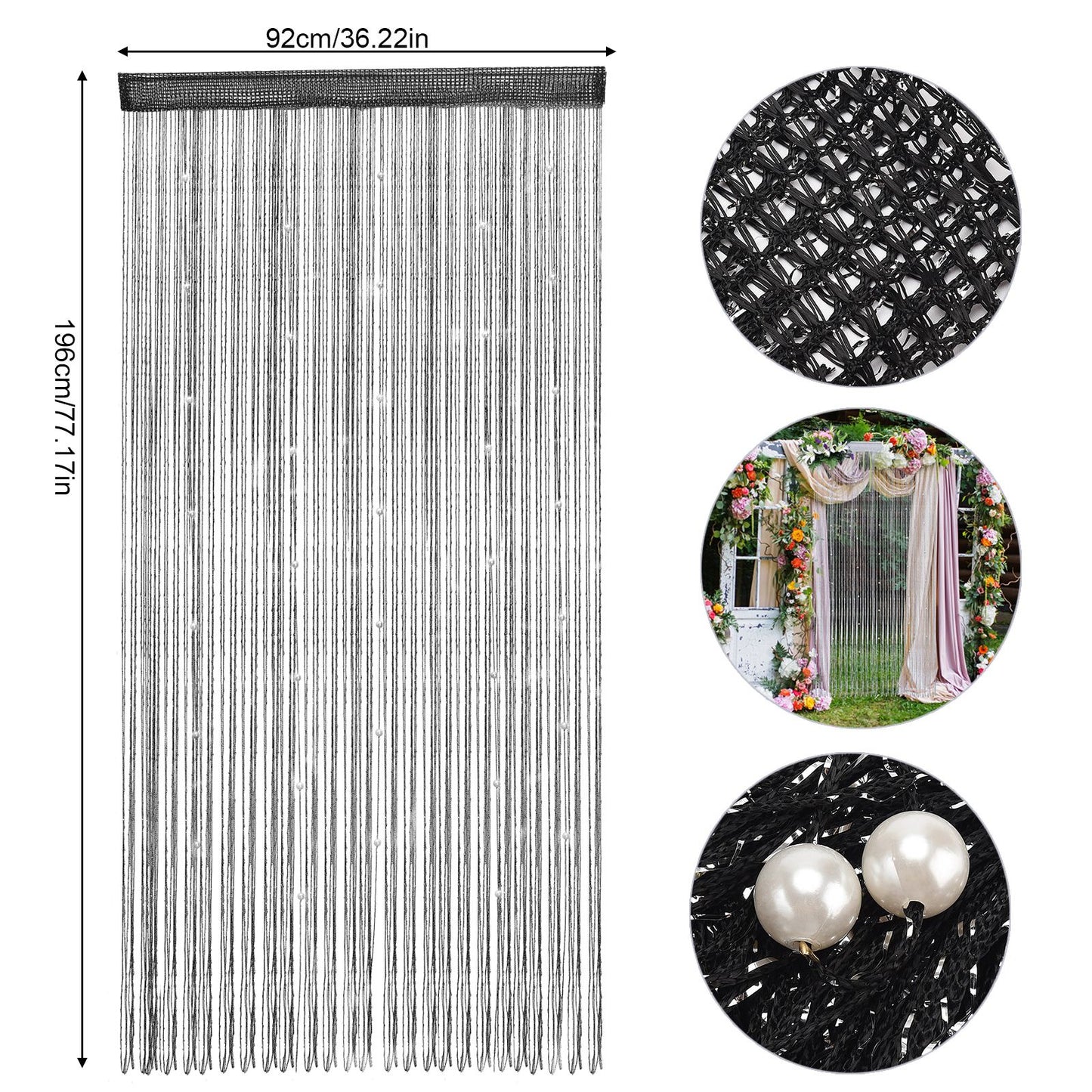 Door Bead Curtain Room Divide Beaded Door String Curtain 1x2m Home Decoration V1294-YM0523-220413TW02-1