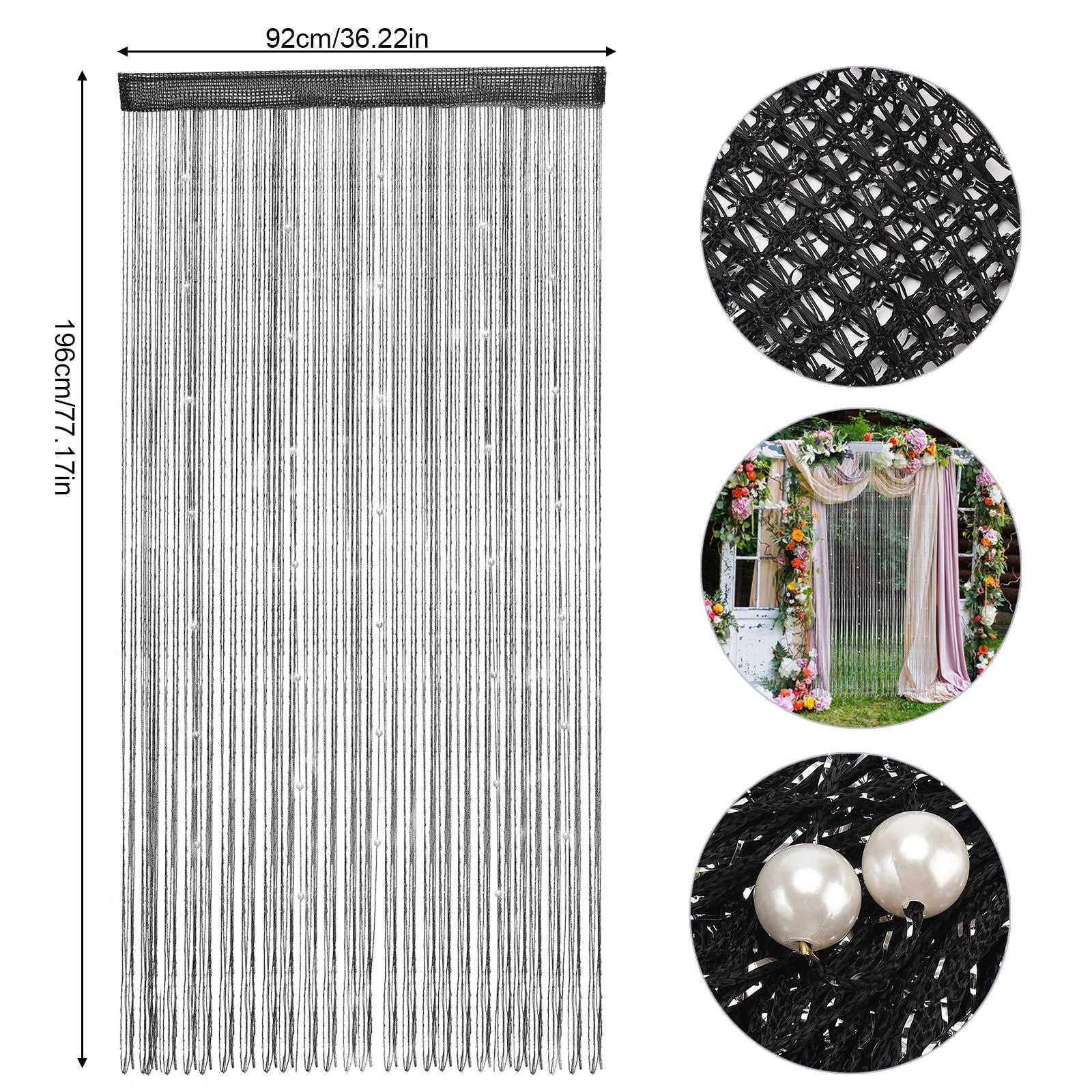 Door Bead Curtain Room Divide Beaded Door String Curtain 1x2m Home Decoration V1294-YM0523-220413TW02-1
