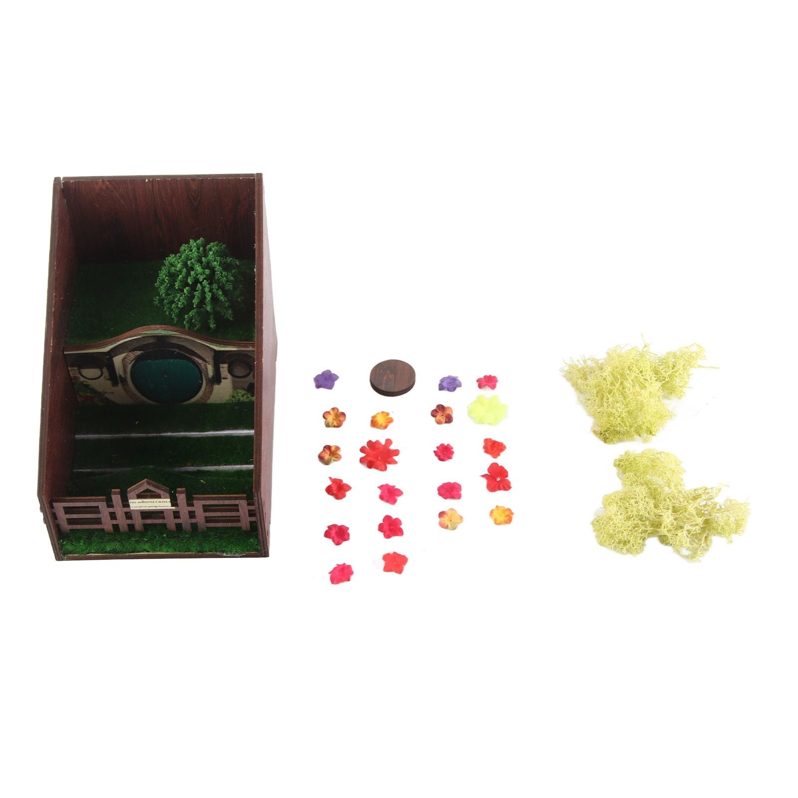 Bookshelf Insert Decoration Wood Miniature Gnome Cave Garden Bookshelf Insert Gift for Movie Fan V1294-YM0523-220414ZH02