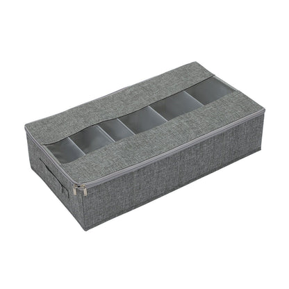 Washable Cotton Linen Six Grid Shoe Box V1294-YM0523-220420CY34