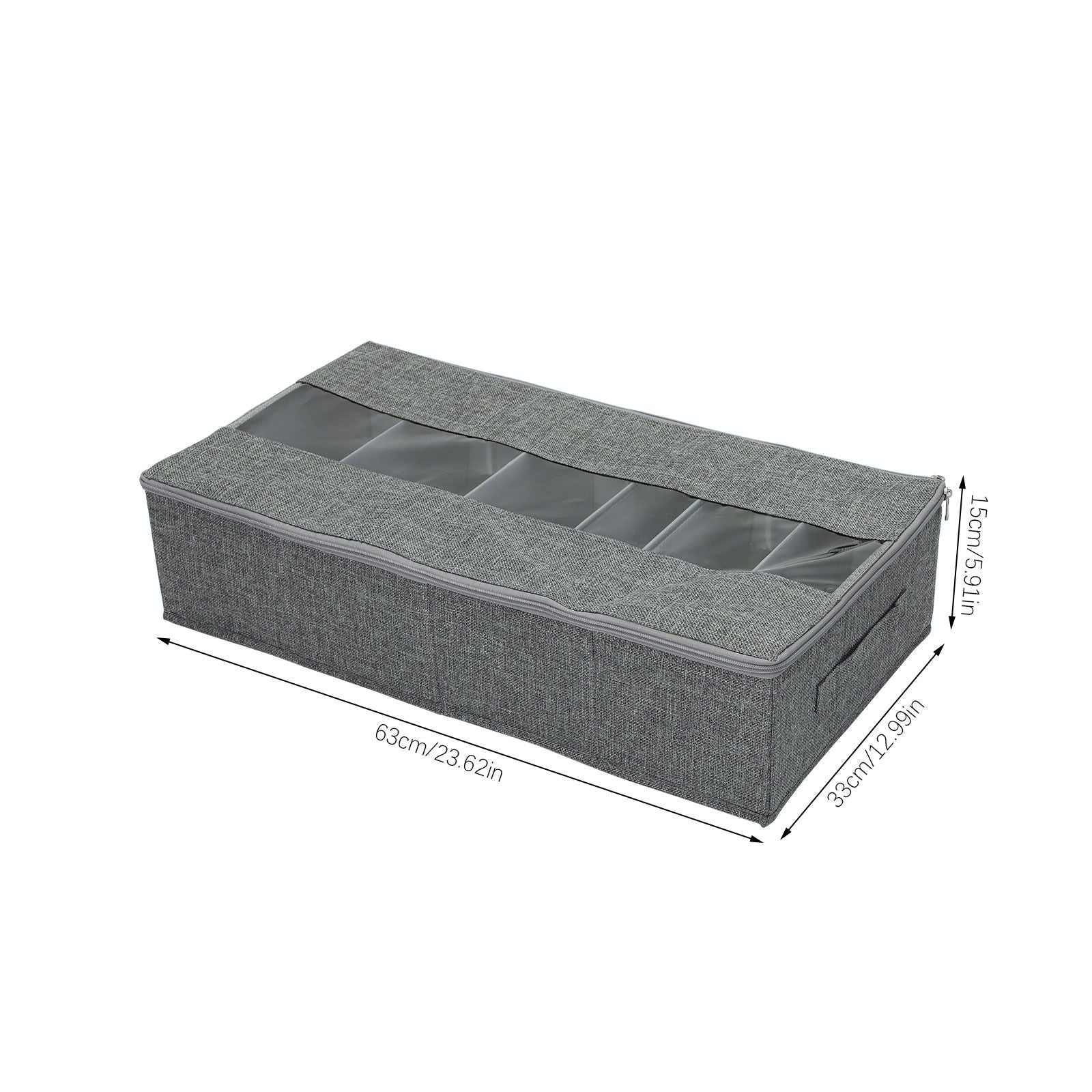Washable Cotton Linen Six Grid Shoe Box V1294-YM0523-220420CY34