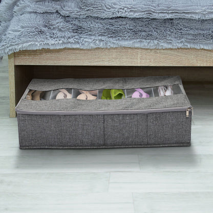 Washable Cotton Linen Six Grid Shoe Box V1294-YM0523-220420CY34