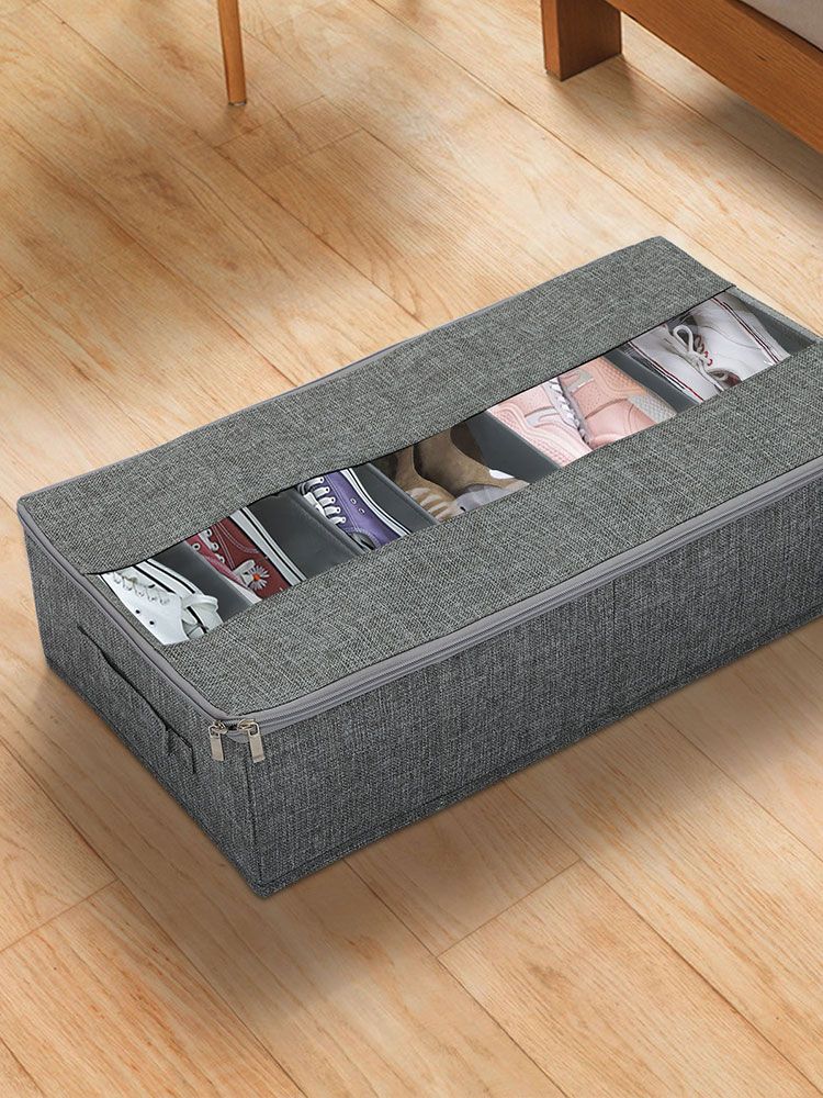 Washable Cotton Linen Six Grid Shoe Box V1294-YM0523-220420CY34